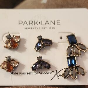 Park Lane Blue and Orange Stone Earring Set